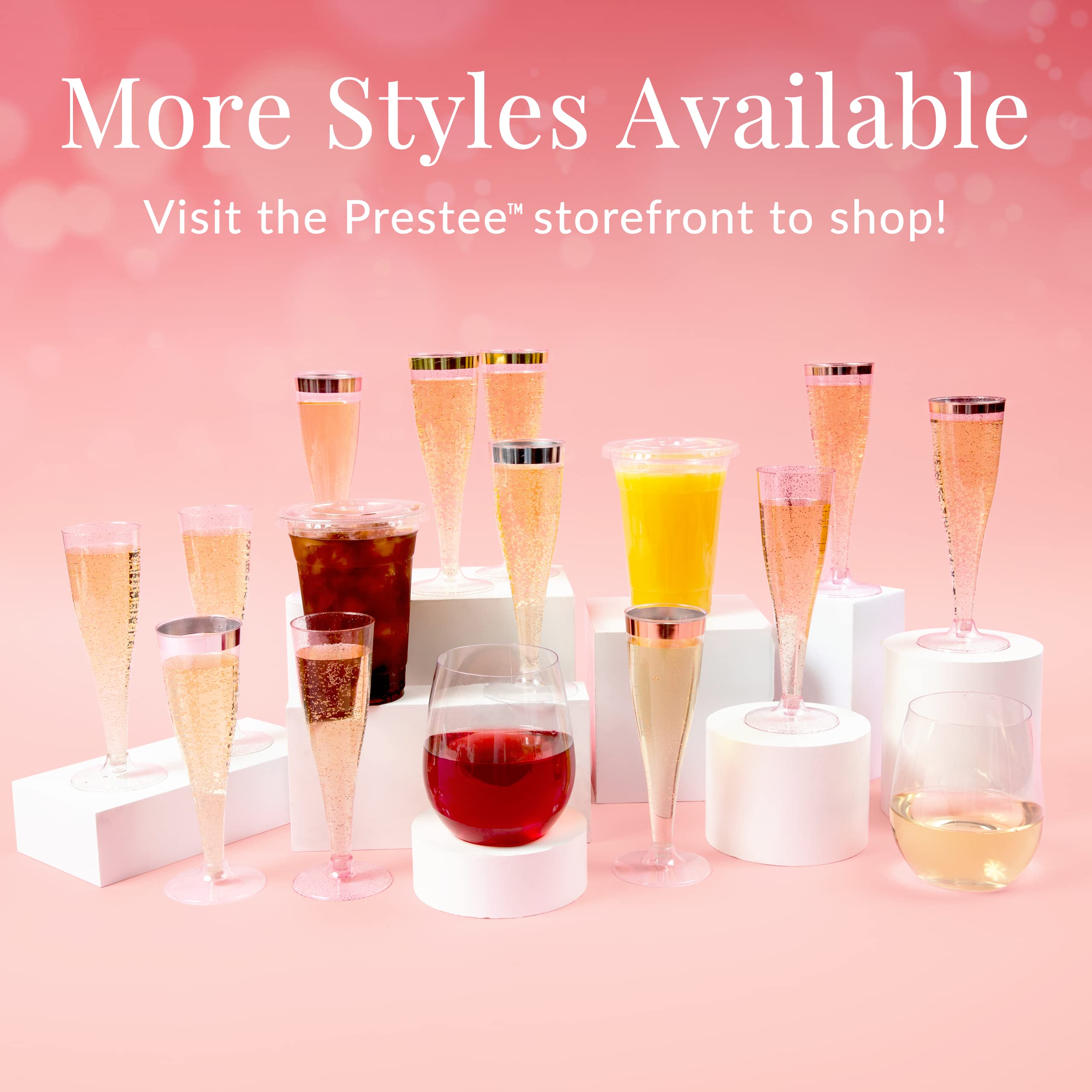 Prestee 100 Clear Disposable Iced Coffee Cups with Lids, 16oz - Plastic Cups with Strawless Sip Lids - Durable Cold Brew, Smooth